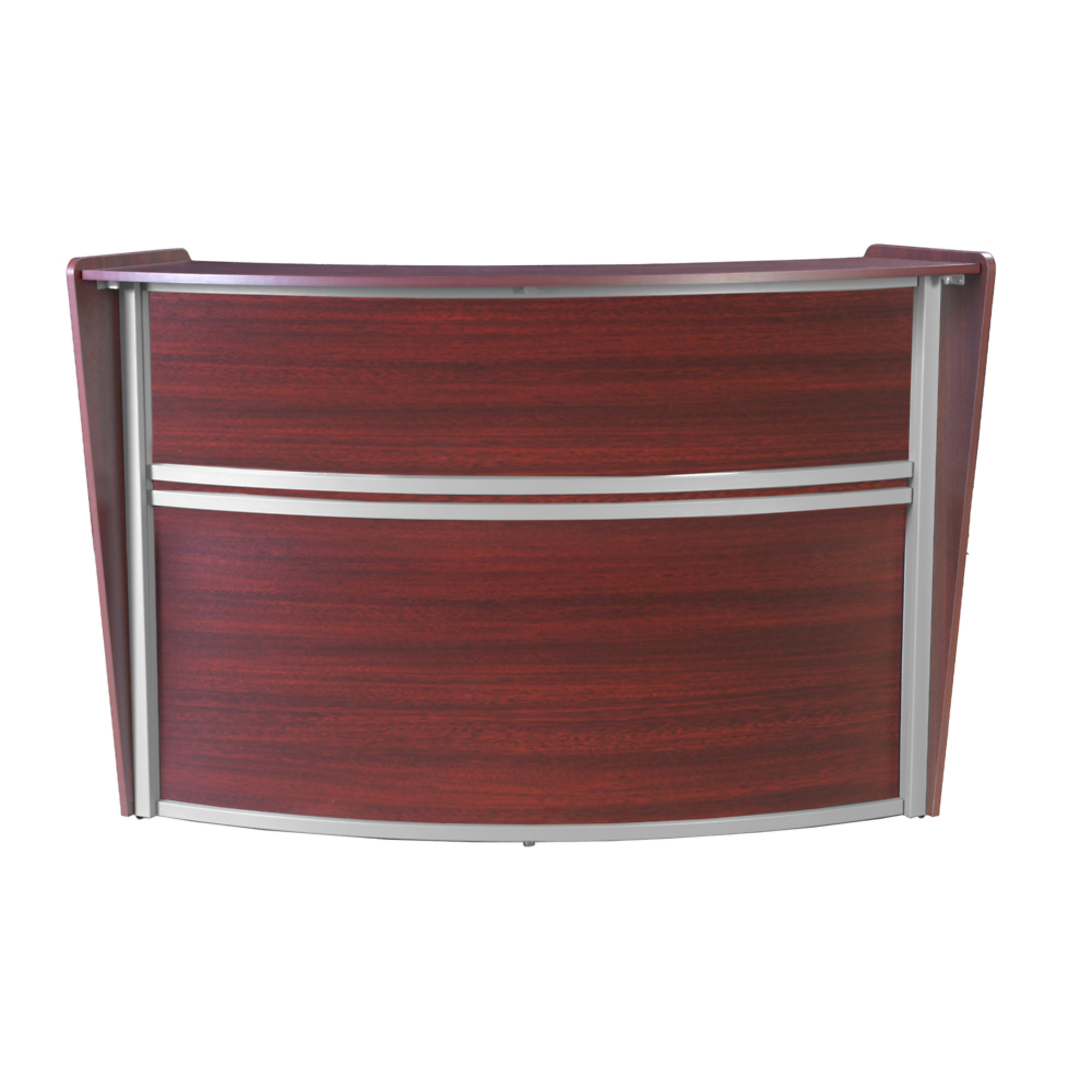 Regency Furniture, Marque Single-Unit Reception Desk- Mahogany, Width 72 in, Height 45.5 in, Depth 32 in, Model# 77290MH
